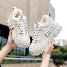 Load image into Gallery viewer, Casual Winter Women Thick Sneakers White Shoes Autumn Winter Fashion Platform Shoes Female Lace Up Rainbow Vulcanized Shoes Comfy Fashion Sneakers Breathable Athletic Casual Shoes
