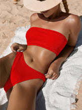 Load image into Gallery viewer, Women One-Shoulder Bikini Swimsuit Women Push Up Swimwear Women's Bathing Suit Comfortable Bikini Ribbed Two Piece Swimsuit Bikini Set Summer Bathing Suit Beach Wear Swimming Suit
