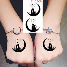 Load image into Gallery viewer, New Waterproof Temporary Sticker Tattoo Flame Heart Star Element Body Art Cute Small Tattoos For Kids Womens
