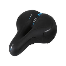 Load image into Gallery viewer, Reflective Breathable Bike Saddle Cushion Leather Surface Seat Mountain Bicycle Shock Absorbing Hollow Bike Seat For Women Or Men Bicycle Saddle Replacement Padded Soft High Density Memory Foam With Dual Shock Absorbing
