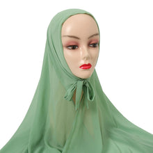 Load image into Gallery viewer, Plain Colorful Soft Lightweight Chiffon Elegant Hijab Scarf With Bandage Non-Slip Chiffon Echarpe Elegant Breathable Islam Long Hijabs Headband Fashion Turban Headwrap For Women
