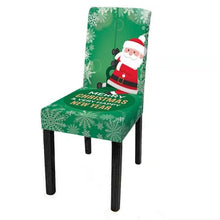 Load image into Gallery viewer, Dining Room Chair Protector Slipcovers Popular New Holiday Universal Size Christmas Printing Chair Cover Stretch Washable Detachable Seat Covers For Hotel Banquet Home Christmas Party

