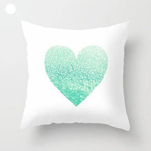 Load image into Gallery viewer, Mint Green Cushion Cover Pillowslip Home Supplies Decorative Fresh Mint Green Gray Watercolour Stripes Generic Solid Decorative Bedroom Pillow Cases Covers Pillow Case Simple Living Room
