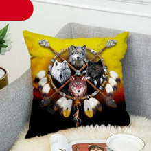 Load image into Gallery viewer, Animal Wolf 3D Printed Pillow Case Polyester Decorative Full Moon Zippered Pillow Cases Soft Confortable Pillowcases Throw Pillow Cover Double Sided Printing Style 45cm X 45cm
