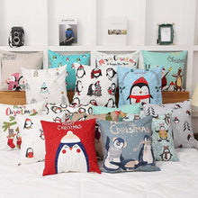 Load image into Gallery viewer, New Year Christmas Decorations Pillows Cover Christmas Décor for Home Christmas Tree Snowflake Snowman Reindeer Home Decor Throw Pillow Case Cushion Cover Santa Merry Christmas Gift Xmas 45x45cm
