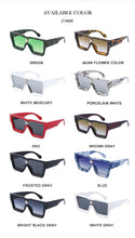 Load image into Gallery viewer, Oversized Square Rimless Shades UV400 Shape Sunglasses For Women New Fashionable New Big Frame Sun Glasses for Female New Latest Attractive Large Flat Top Eyewear For  Unisex
