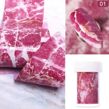 Load image into Gallery viewer, Nail Foils Marble Flower Series Iridescent Nail Art Transfer Sticker Paper Slider Nail Water Decal Design Manicures Decorations  Art Manicures Decoration New Gold Nail Transfer Foils for Nail Arts Nails Supply Holographic Effect Nail Art Foil Stickers Hol
