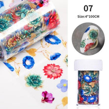 Load image into Gallery viewer, Nail Foils Marble Flower Series Iridescent Nail Art Transfer Sticker Paper Slider Nail Water Decal Design Manicures Decorations  Art Manicures Decoration New Gold Nail Transfer Foils for Nail Arts Nails Supply Holographic Effect Nail Art Foil Stickers Hol
