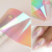 Load image into Gallery viewer, Nail Foils Marble Flower Series Iridescent Nail Art Transfer Sticker Paper Slider Nail Water Decal Design Manicures Decorations  Art Manicures Decoration New Gold Nail Transfer Foils for Nail Arts Nails Supply Holographic Effect Nail Art Foil Stickers Hol
