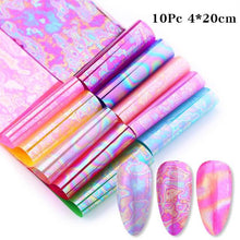 Load image into Gallery viewer, Nail Foils Marble Flower Series Iridescent Nail Art Transfer Sticker Paper Slider Nail Water Decal Design Manicures Decorations  Art Manicures Decoration New Gold Nail Transfer Foils for Nail Arts Nails Supply Holographic Effect Nail Art Foil Stickers Hol
