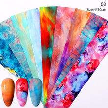 Load image into Gallery viewer, Nail Foils Marble Flower Series Iridescent Nail Art Transfer Sticker Paper Slider Nail Water Decal Design Manicures Decorations  Art Manicures Decoration New Gold Nail Transfer Foils for Nail Arts Nails Supply Holographic Effect Nail Art Foil Stickers Hol
