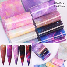 Load image into Gallery viewer, Nail Foils Marble Flower Series Iridescent Nail Art Transfer Sticker Paper Slider Nail Water Decal Design Manicures Decorations  Art Manicures Decoration New Gold Nail Transfer Foils for Nail Arts Nails Supply Holographic Effect Nail Art Foil Stickers Hol
