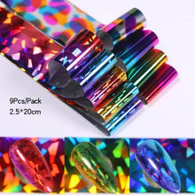 Load image into Gallery viewer, Nail Foils Marble Flower Series Iridescent Nail Art Transfer Sticker Paper Slider Nail Water Decal Design Manicures Decorations  Art Manicures Decoration New Gold Nail Transfer Foils for Nail Arts Nails Supply Holographic Effect Nail Art Foil Stickers Hol
