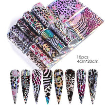 Load image into Gallery viewer, Nail Foils Marble Flower Series Iridescent Nail Art Transfer Sticker Paper Slider Nail Water Decal Design Manicures Decorations  Art Manicures Decoration New Gold Nail Transfer Foils for Nail Arts Nails Supply Holographic Effect Nail Art Foil Stickers Hol
