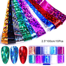 Load image into Gallery viewer, Nail Foils Marble Flower Series Iridescent Nail Art Transfer Sticker Paper Slider Nail Water Decal Design Manicures Decorations  Art Manicures Decoration New Gold Nail Transfer Foils for Nail Arts Nails Supply Holographic Effect Nail Art Foil Stickers Hol
