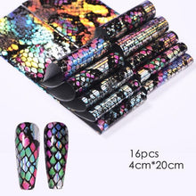 Load image into Gallery viewer, Nail Foils Marble Flower Series Iridescent Nail Art Transfer Sticker Paper Slider Nail Water Decal Design Manicures Decorations  Art Manicures Decoration New Gold Nail Transfer Foils for Nail Arts Nails Supply Holographic Effect Nail Art Foil Stickers Hol
