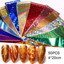 Load image into Gallery viewer, Nail Foils Marble Flower Series Iridescent Nail Art Transfer Sticker Paper Slider Nail Water Decal Design Manicures Decorations  Art Manicures Decoration New Gold Nail Transfer Foils for Nail Arts Nails Supply Holographic Effect Nail Art Foil Stickers Hol
