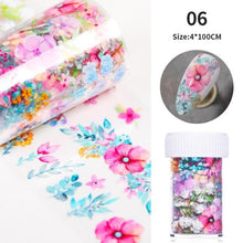 Load image into Gallery viewer, Nail Foils Marble Flower Series Iridescent Nail Art Transfer Sticker Paper Slider Nail Water Decal Design Manicures Decorations  Art Manicures Decoration New Gold Nail Transfer Foils for Nail Arts Nails Supply Holographic Effect Nail Art Foil Stickers Hol
