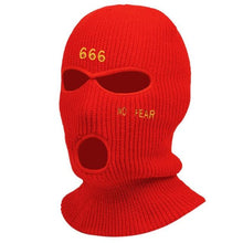 Load image into Gallery viewer, 1Pc Embroidery Balaclava Face Mask 3-Hole for Cold Weather, Winter Ski Mask for Men and Women Thermal Cycling Mask Christmas Gift Face Scarf Mask Sunscreen Dustproof Army Cycling Hunting Fishing Tactical Airsoft Hat
