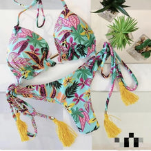 Load image into Gallery viewer, Popular Women's Beachwear  Bikini Set Swimwear Push-Up Padded Swimsuit Floral Bikini Set Low Rise Ruffled Two Pieces Swimsuit Push Up Bathing Suit Swimwear
