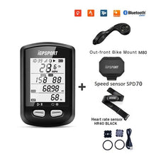 Load image into Gallery viewer, Bike Wireless Stopwatch GPS Bicycle Computer IPX6 Waterproof Cycling Speedometer With ANT+ Bluetooth Bike Speedometer and Odometer Rechargeable Cycling Computer MTB Tracker With LCD Automatic Backlight Display
