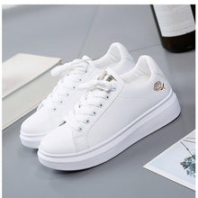 Load image into Gallery viewer, Women Casual New Spring Sneakers Fashion Embroidered White Sneakers Breathable Flower Lace-Up Leather Casual Sports Flat Low Top Sneaker
