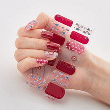 Load image into Gallery viewer, New Year Patterned Nail Decor Nail Polish Nail Art Stickers Full Beauty Sticker for Nails Nail Accessorie Christmas Nail Sticker 3D Nail Art Stickers Decal Slider Template Diy Nail Tool Decorations Nail Art Design Self Adhesive Luxury Designer Nail Sticke
