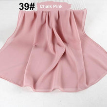 Load image into Gallery viewer, Fashion Soft Long Plain High Quality Premium Heavy Lightweight Elegant Chiffon Hijab Scarf  Scarves Hijabs Lightweight Islamic Head Wear Escharpe Shawls Long Shawls For Women
