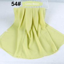 Load image into Gallery viewer, Fashion Soft Long Plain High Quality Premium Heavy Lightweight Elegant Chiffon Hijab Scarf  Scarves Hijabs Lightweight Islamic Head Wear Escharpe Shawls Long Shawls For Women

