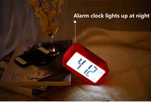 Load image into Gallery viewer, Digital Alarm Clock Voice Alarm Clock Intelligent Smart Timer Creative Students Mute LED Electronic Warning Machinery Gifts Battery Operated LCD Electronic Clock for Bedroom Home Kitchen Office Outdoor
