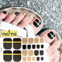 Load image into Gallery viewer, Shiny Toenail Sticker Full Cover Feet Decorations Mixed Patterns Nail Wraps Beauty Design Waterproof Toenail Art Manicure Toe Nail Polish Stickers Glitter Toenail Nail Polish Strips Decals Full Wraps Self Adhesive Toe Nail Tip Full Toe Nail Wraps
