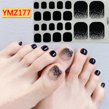 Load image into Gallery viewer, Shiny Toenail Sticker Full Cover Feet Decorations Mixed Patterns Nail Wraps Beauty Design Waterproof Toenail Art Manicure Toe Nail Polish Stickers Glitter Toenail Nail Polish Strips Decals Full Wraps Self Adhesive Toe Nail Tip Full Toe Nail Wraps
