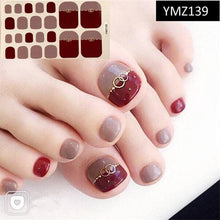 Load image into Gallery viewer, Shiny Toenail Sticker Full Cover Feet Decorations Mixed Patterns Nail Wraps Beauty Design Waterproof Toenail Art Manicure Toe Nail Polish Stickers Glitter Toenail Nail Polish Strips Decals Full Wraps Self Adhesive Toe Nail Tip Full Toe Nail Wraps
