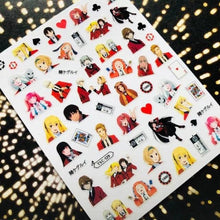 Load image into Gallery viewer, 3D Nail Art Stickers Decal Template Nail Tool Decorations Nail Slider  Metallic Nail Art Stickers Set Love Metal Nail Studs Decals for Women Nail Decorations Accessories Metal Curve Stripe Lines Design Letter Nail Sticker Decoration

