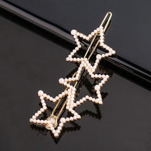 Load image into Gallery viewer, Fashion Pearl Hair Clip Women Girls Elegant Design Triangular Star Round Hairpin Barrette Hair Pins Ponytail Gorgeous Hair Accessories For Women
