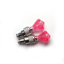 Load image into Gallery viewer, 2PCS Bicycle Valve Lights Wheel Spokes Tire LED Light Tire Valve Caps Cycling Lantern Lamp Bike Accessory LED Bike Wheel Light Tire Valve Cap Neon Lamp Shockproof For Front And Rear Wheel Flashing Lamp Glow In The Dark Cool Accessories
