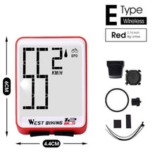 Load image into Gallery viewer, Wireless Wired Bike Computer Backlight Speedometer Odometer Rainproof Cycling Stopwatch Road Bicycle Computer Multifunction With Extra Large LCD Backlight Display Waterproof Design
