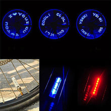 Load image into Gallery viewer, Bicycle Light Wheels Double-Sensing Sided Mountain Bike LED Lamp Riding Wheel Lights Neon Flashing Lamp Glow In The Dark Safety Warning Bike Lights For Night Riding

