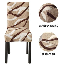 Load image into Gallery viewer, Print Pattened Dining Chair Cover Spandex Elastic Chair Slipcover Stretch Case For Chairs Wedding Hotel Banquet  Fit Stretch Short Dining Room Chair Covers with Printed Pattern Banquet Chair Seat Protector Slipcover For Home Party Hotel Wedding Ceremony

