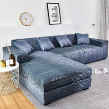 Load image into Gallery viewer, Sofa Cover Geometric Couch Cover Elastic Sofa Cover for Living Room Pets Corner L Shaped Chaise Longue Sofa Slipcover Shaped Sofa Slipcovers with Elastic Bottom, Jacquard Chaise Lounge Set for Living Room
