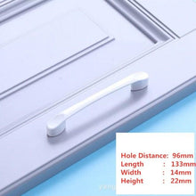 Load image into Gallery viewer, Handles Drawer Cabinet Furniture Kitchen Handles For Cabinet Knob Door Drawer Furniture Kitchen Knob Simplicity White Stainless Steel Hollow Tube  Bar Drawer Pulls Cupboard Knob For Kitchen Furniture Hardware

