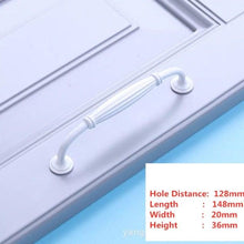 Load image into Gallery viewer, Handles Drawer Cabinet Furniture Kitchen Handles For Cabinet Knob Door Drawer Furniture Kitchen Knob Simplicity White Stainless Steel Hollow Tube  Bar Drawer Pulls Cupboard Knob For Kitchen Furniture Hardware

