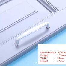 Load image into Gallery viewer, Handles Drawer Cabinet Furniture Kitchen Handles For Cabinet Knob Door Drawer Furniture Kitchen Knob Simplicity White Stainless Steel Hollow Tube  Bar Drawer Pulls Cupboard Knob For Kitchen Furniture Hardware
