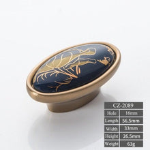 Load image into Gallery viewer, Navy Blue Ceramic Door Handles European Antique Furniture Handles Drawer Pulls Kitchen Cabinet Knobs And Handles Entry Door Handle With Door Lever For Right And Left Sided Doors
