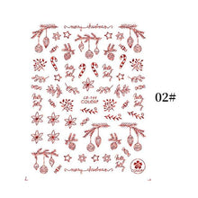Load image into Gallery viewer, Sliver Bronzing Christmas Slider Nail Art 3D Decals Decoration Snowflake Nail Art Sticker Manicures Transfer Foil Xmas Gift  Nails Snowflake Nail Art Stickers Decals Christmas Nail 3D Self Adhesive Nail Stickers for Acrylic Nails Snowflake
