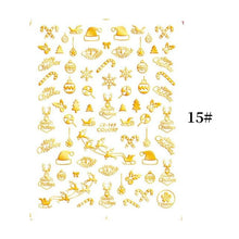 Load image into Gallery viewer, Sliver Bronzing Christmas Slider Nail Art 3D Decals Decoration Snowflake Nail Art Sticker Manicures Transfer Foil Xmas Gift  Nails Snowflake Nail Art Stickers Decals Christmas Nail 3D Self Adhesive Nail Stickers for Acrylic Nails Snowflake
