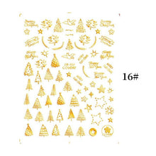 Load image into Gallery viewer, Sliver Bronzing Christmas Slider Nail Art 3D Decals Decoration Snowflake Nail Art Sticker Manicures Transfer Foil Xmas Gift  Nails Snowflake Nail Art Stickers Decals Christmas Nail 3D Self Adhesive Nail Stickers for Acrylic Nails Snowflake
