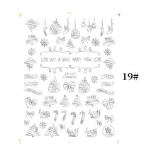 Load image into Gallery viewer, Sliver Bronzing Christmas Slider Nail Art 3D Decals Decoration Snowflake Nail Art Sticker Manicures Transfer Foil Xmas Gift  Nails Snowflake Nail Art Stickers Decals Christmas Nail 3D Self Adhesive Nail Stickers for Acrylic Nails Snowflake
