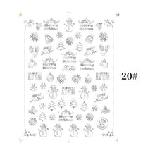 Load image into Gallery viewer, Sliver Bronzing Christmas Slider Nail Art 3D Decals Decoration Snowflake Nail Art Sticker Manicures Transfer Foil Xmas Gift  Nails Snowflake Nail Art Stickers Decals Christmas Nail 3D Self Adhesive Nail Stickers for Acrylic Nails Snowflake
