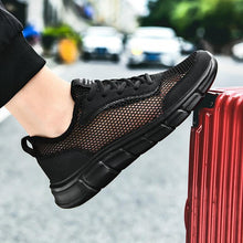 Load image into Gallery viewer, Men Casual Black Sneakers Fashion Light Breathable Summer Outdoor Beach Mesh Gym Running Sneakers Men Breathable Mesh Ultra Comfortable Athletic Fashion Jogging Sneaker
